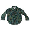 Kids Hopper Hunter | Long Sleeve Shirt | Navy Jungle Palms