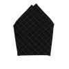 Men 18 Waits Ties & Pocket Squares | Pocket Square | Black Windowpane