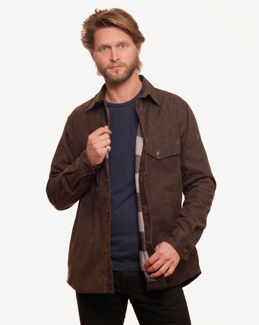 Men 18 Waits Jackets | Weekender Jacket | Dark Oak Wax