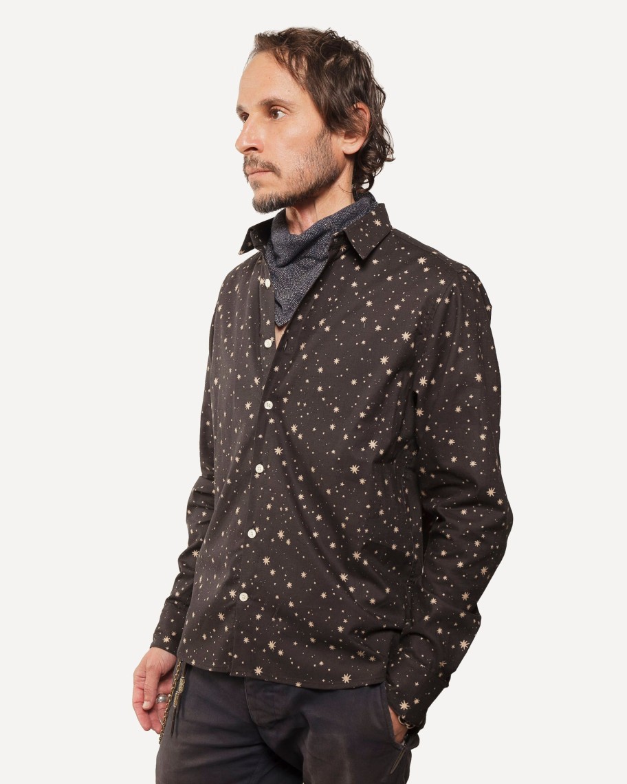 Men 18 Waits Shirts | Long Sleeve Dylan Shirt | Stars