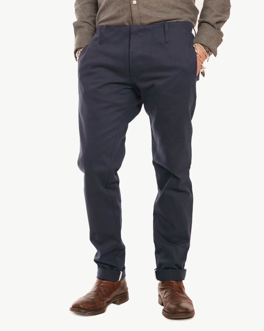 Men 18 Waits Trousers | Signature Trouser | Navy Bull Denim