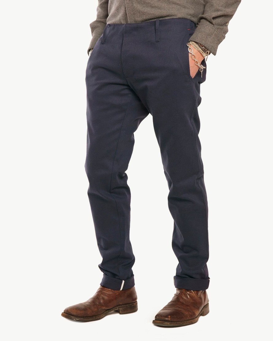 Men 18 Waits Trousers | Signature Trouser | Navy Bull Denim