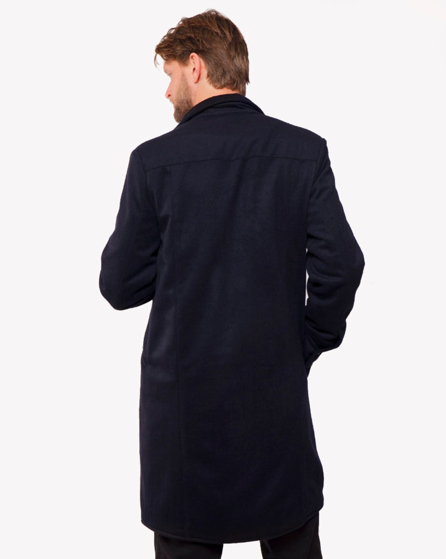 Men 18 Waits Jackets | Classic Trench | Midnight Wool