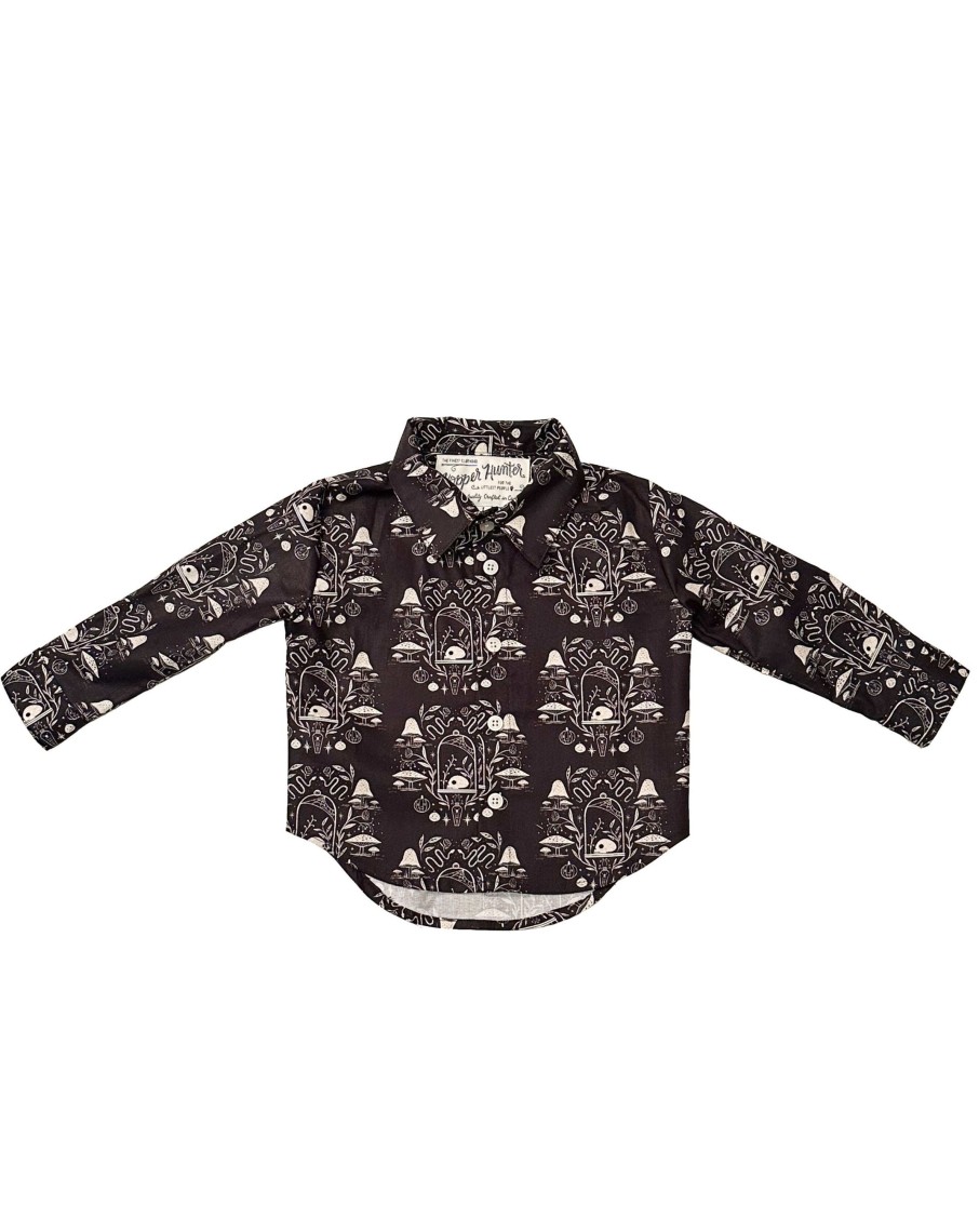 Kids Hopper Hunter | Long Sleeve Shirt | Night Skulls