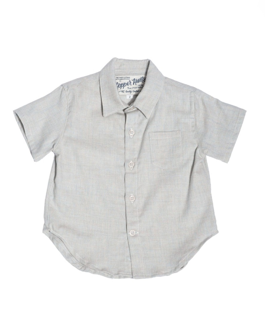 Kids Hopper Hunter | Short Sleeve Shirt | Soft Blue