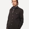 Men 18 Waits Shirts | Long Sleeve Neuwirth Shirt | Lux Organic Waffle - Black