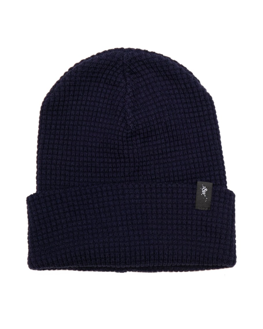 Men 18 Waits Hats & Caps | The Toque | Navy Waffle Knit