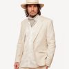 Men 18 Waits | Blazer | Natural Flecked Linen