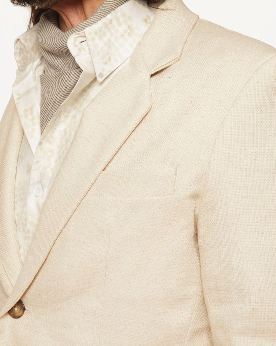 Men 18 Waits | Blazer | Natural Flecked Linen