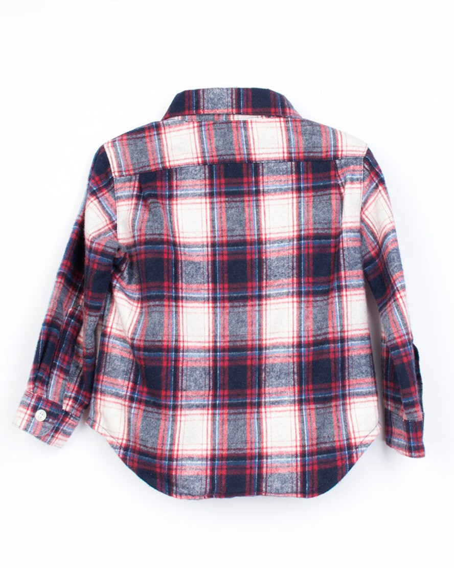 Kids 18 Waits | Long Sleeve Shirt | Vintage Red Plaid