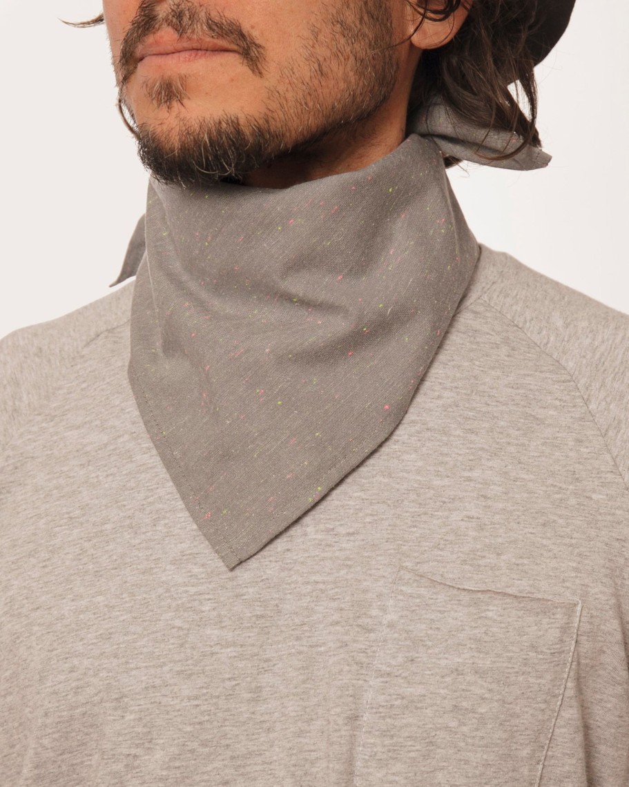 Men 18 Waits Bandanas | Brakeman Bandana | Chambray Flecks (Grey)