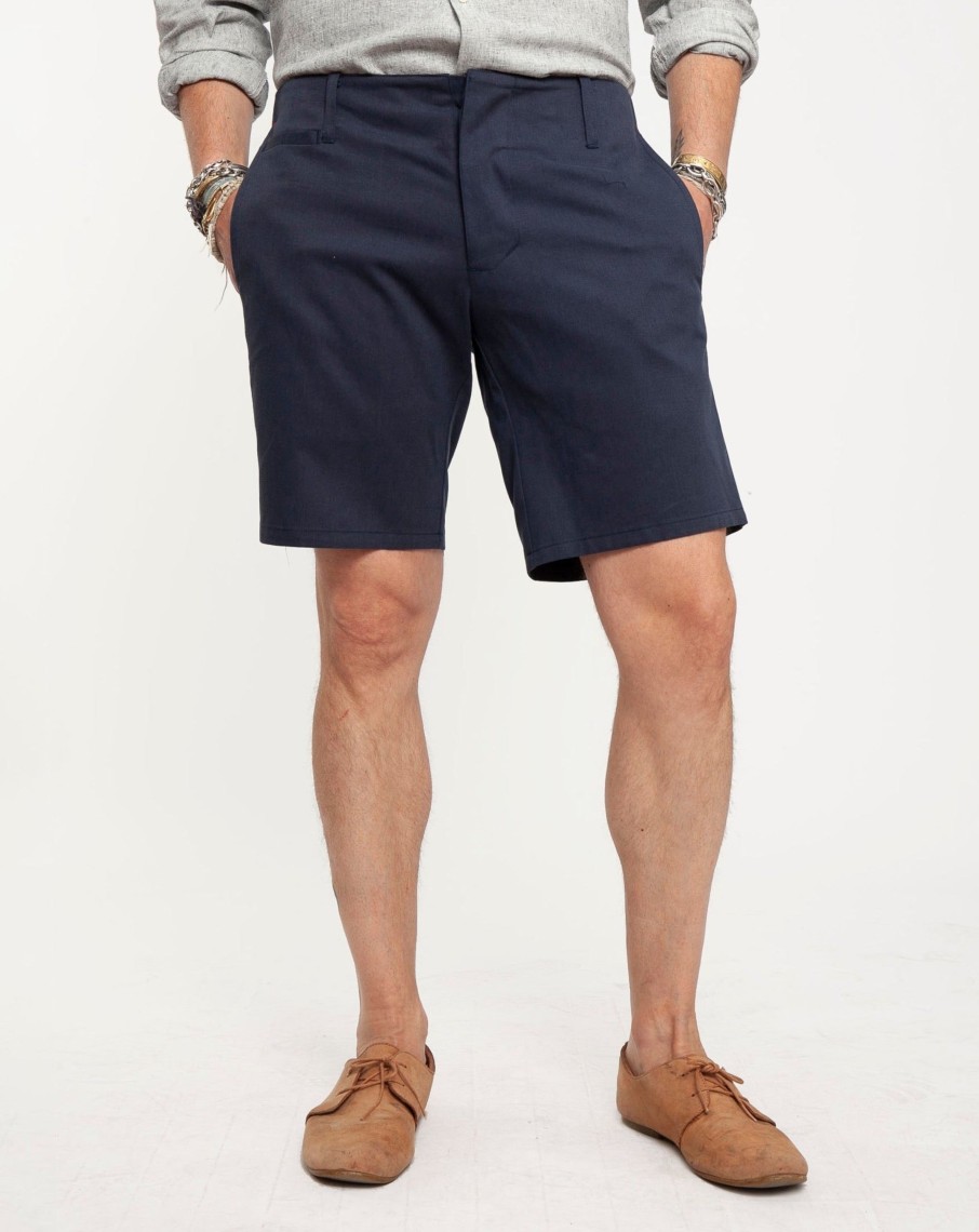 Men 18 Waits Shorts | Signature Shorts | Soft Navy Twill