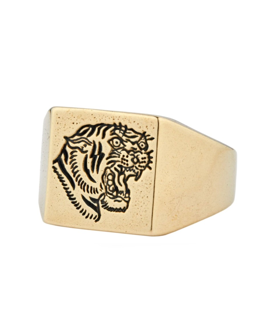 Men LHN Jewelry | Lhn | Tiger Signet Ring