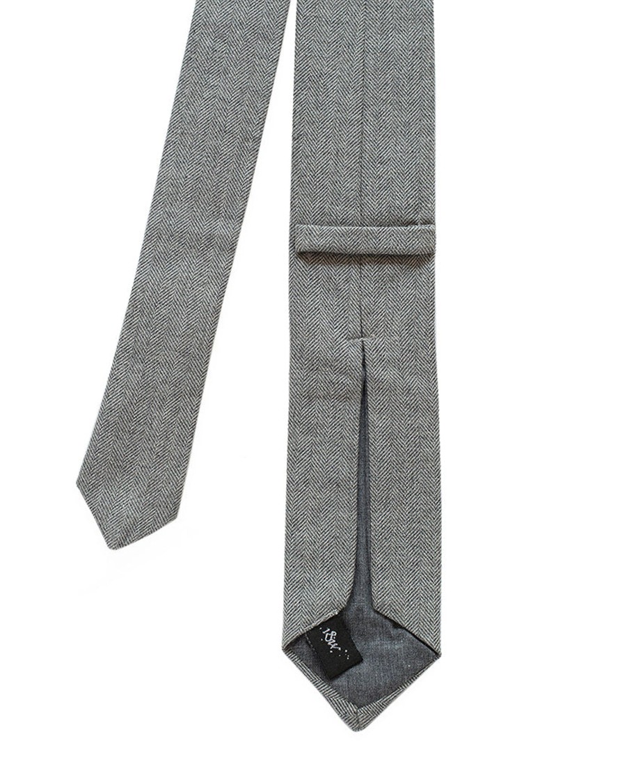 Men 18 Waits Ties & Pocket Squares | The Tie | Grey Herringbone