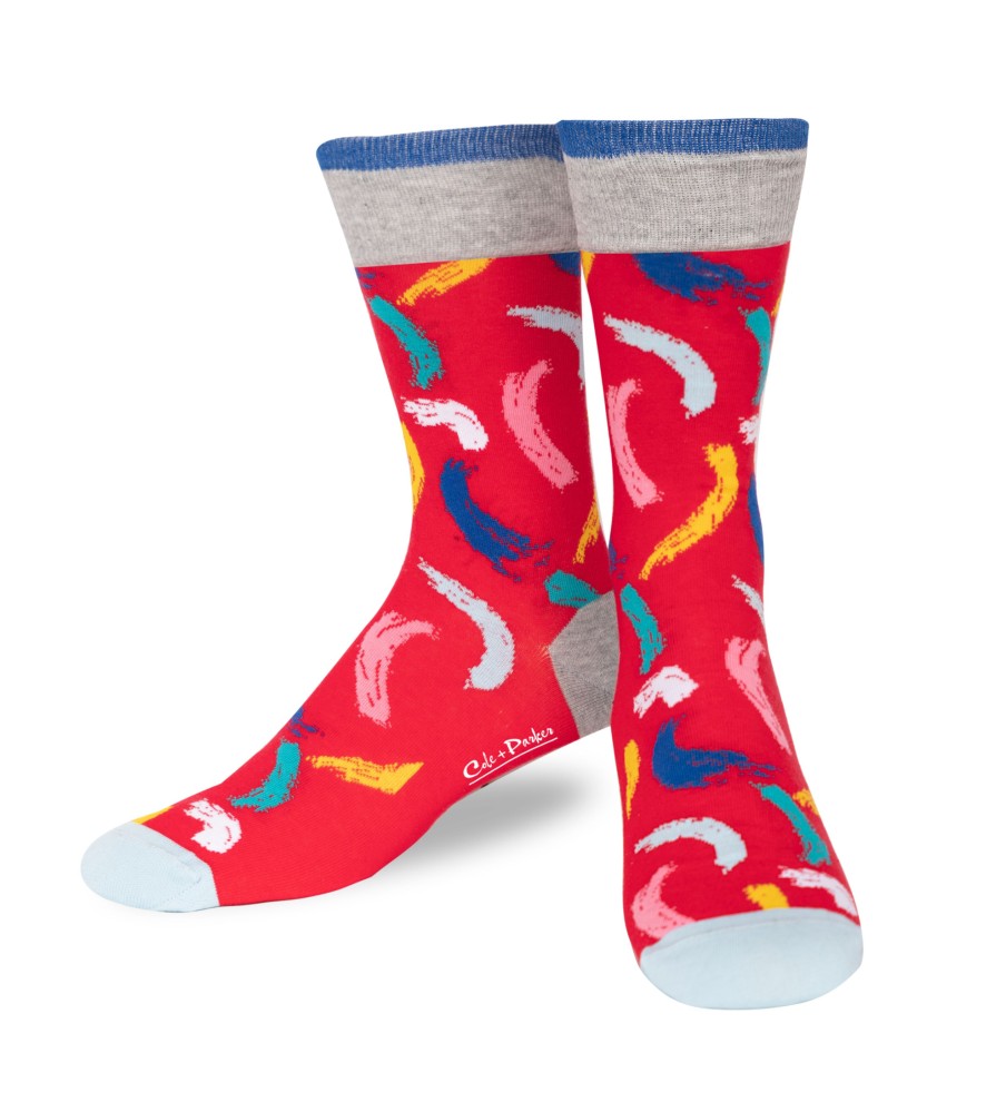 Men Cole + Parker Socks | Brush Stroke Sock