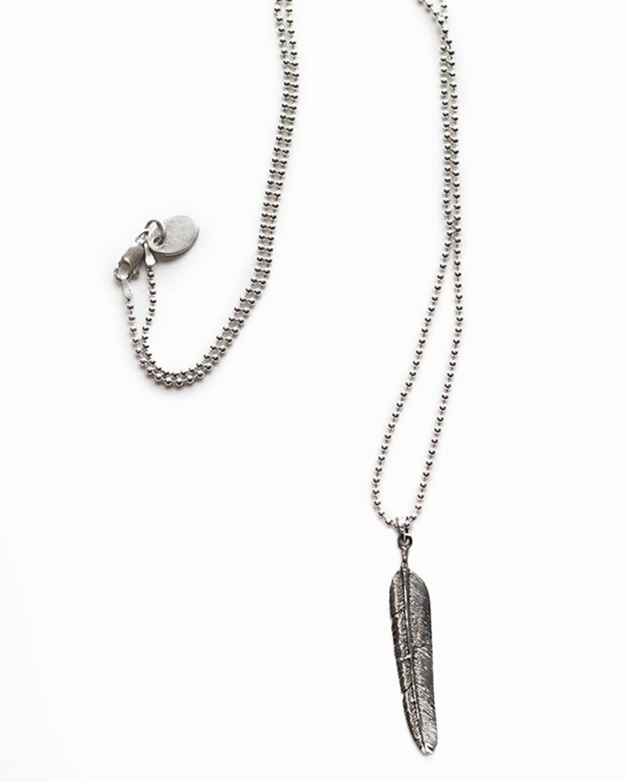 Men 18 Waits Jewelry | Heritage Series | Sequoia Feather Necklace