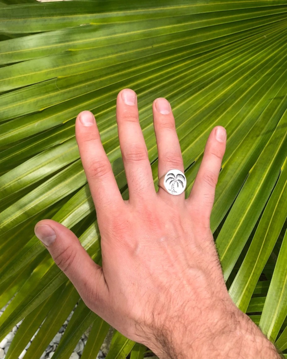 Men LHN Jewelry | Lhn | Palm Tree Signet Ring