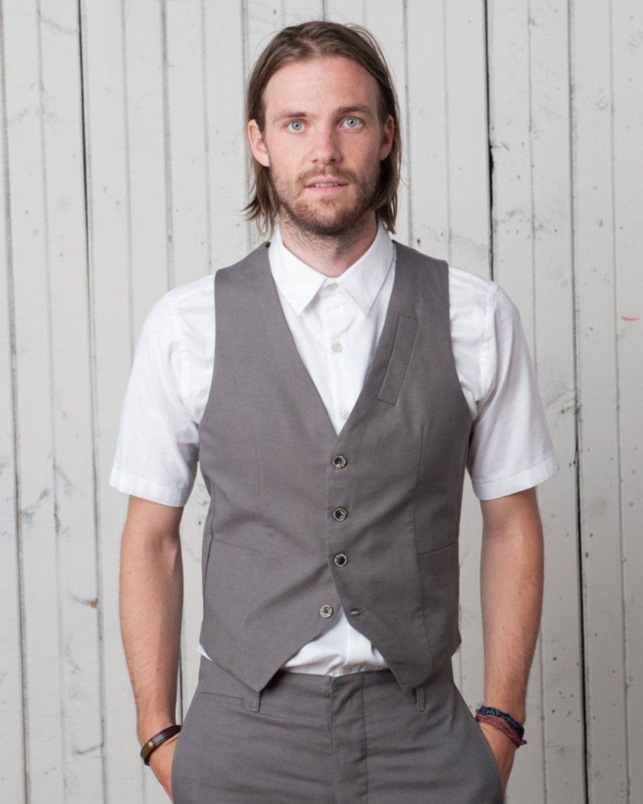 Men 18 Waits | The Hunter Vest | Smooth Grey Twill