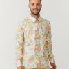 Men 18 Waits Shirts | Long Sleeve Dylan Shirt | Light Flower Power