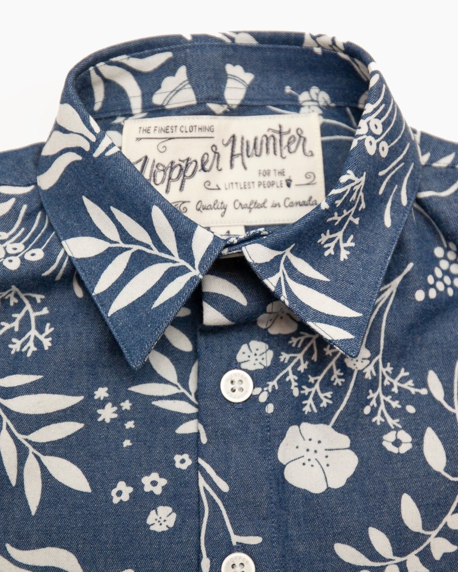 Kids Hopper Hunter | Long Sleeve Shirt | Faded Garden Blues