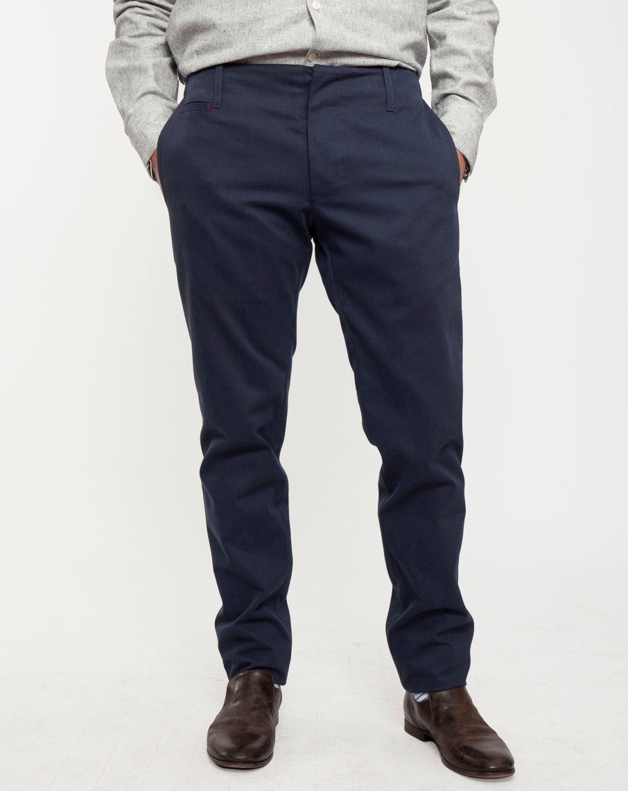 Men 18 Waits | Signature Trouser | Soft Navy Twill