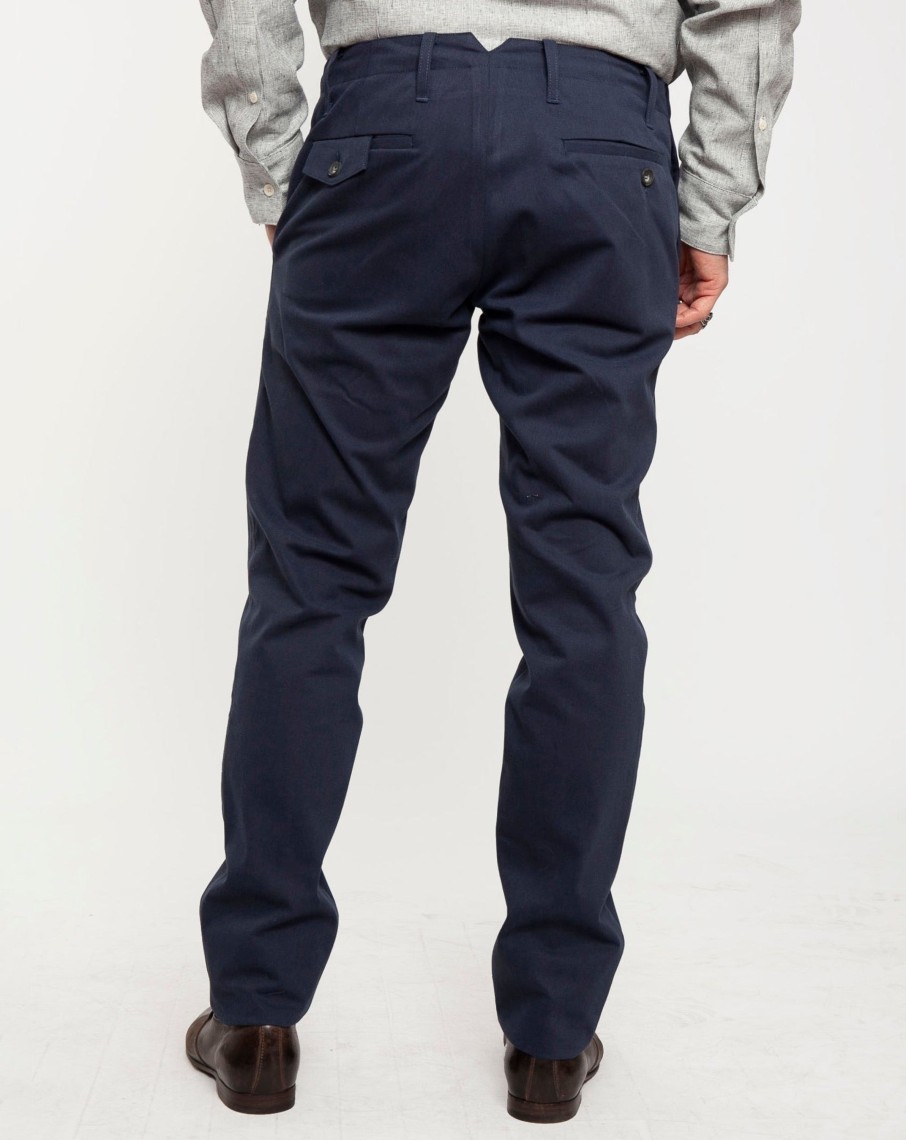 Men 18 Waits | Signature Trouser | Soft Navy Twill