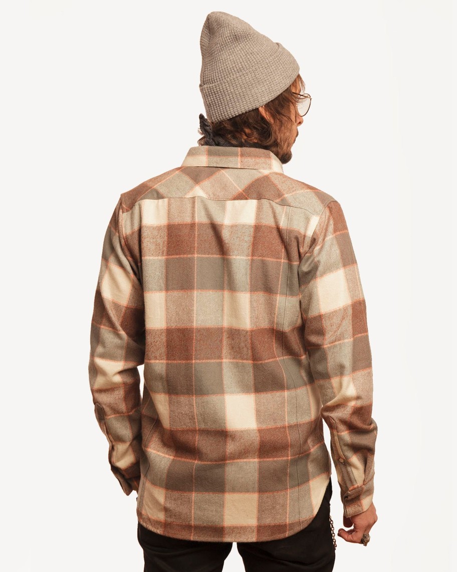 Men 18 Waits Shirts | Long Sleeve Dylan Shirt | Tahoe Flannel - Grey