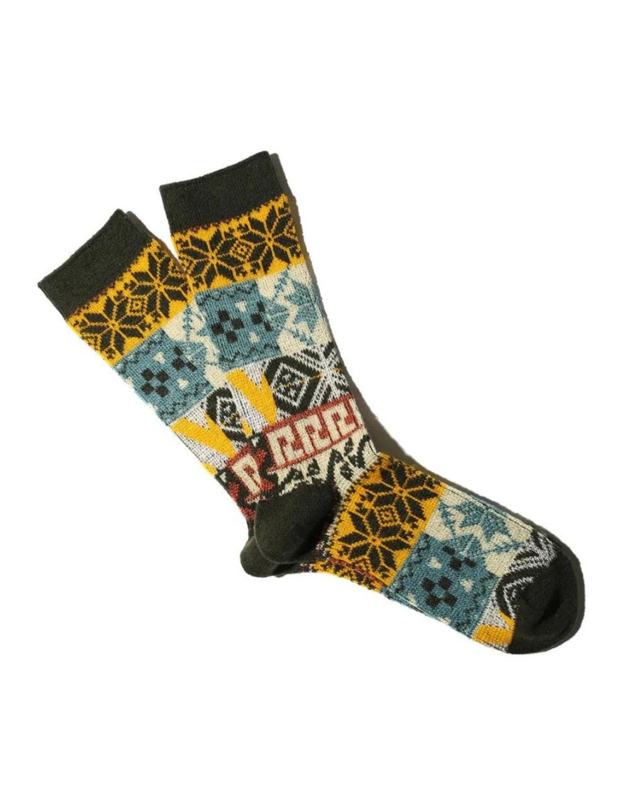 Men Anonymous Ism Socks | Anonymous Ism Socks | Multi Jq Pattern Crew - Moss