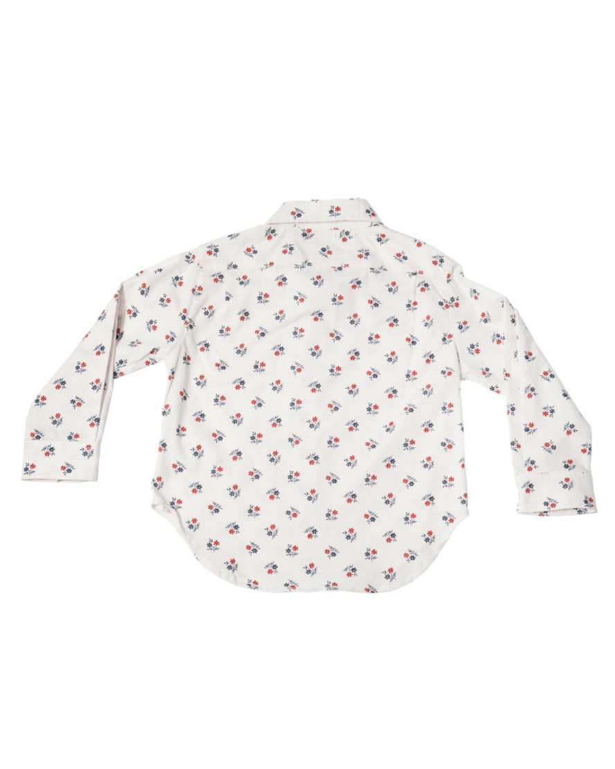 Kids Hopper Hunter | Long Sleeve Shirt | White Wild Flower