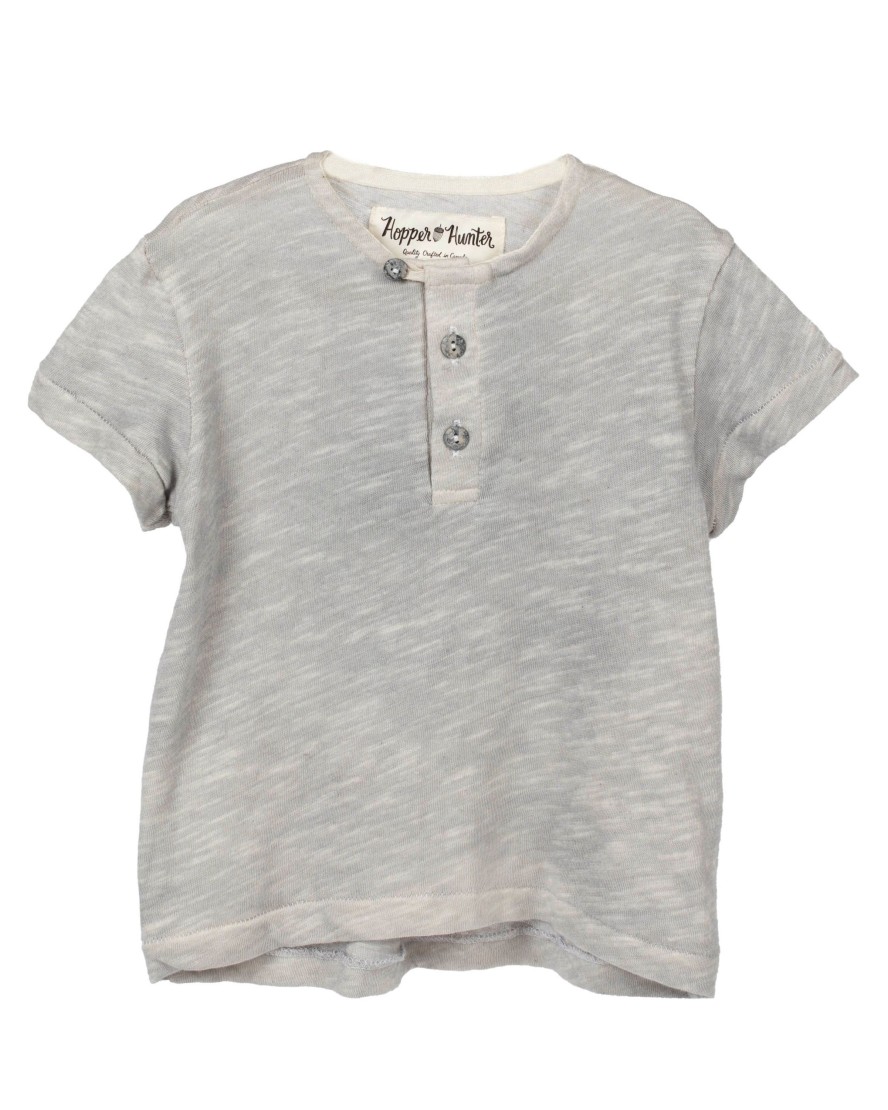 Kids Hopper Hunter | Summer Henley | Slate Grey Jersey