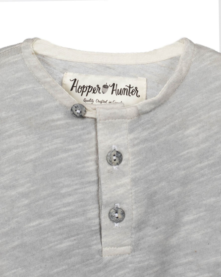 Kids Hopper Hunter | Summer Henley | Slate Grey Jersey