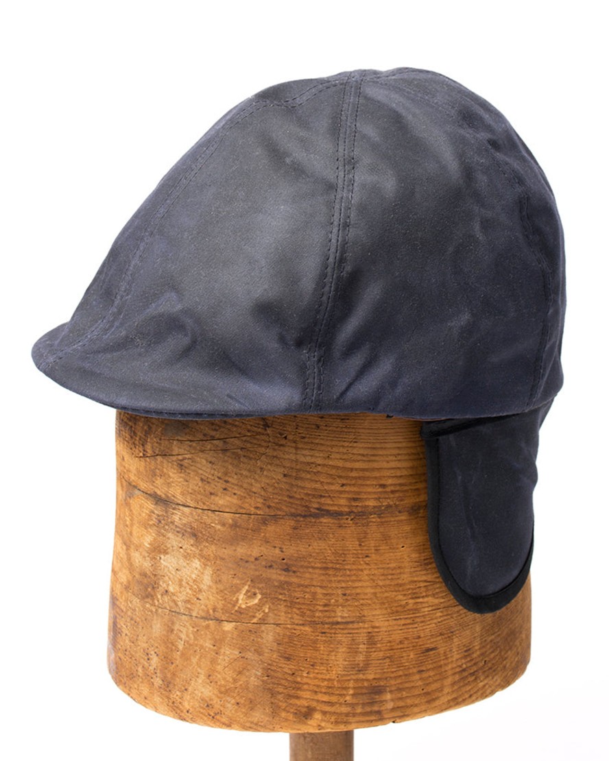 Kids Hopper Hunter | Duckbill Cap | Navy Waxed Cotton