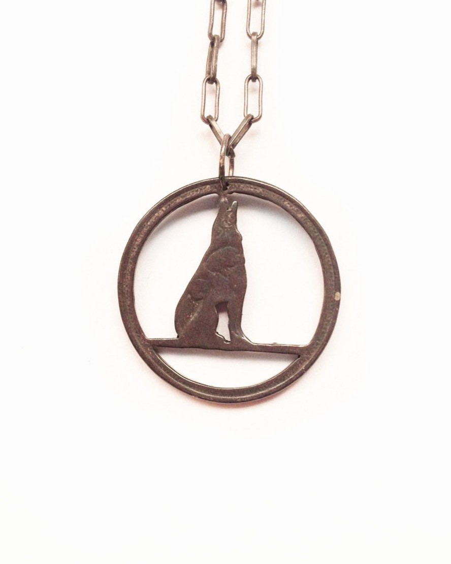 Men 18 Waits Jewelry | Animal Series | Howlin' Wolf Necklace