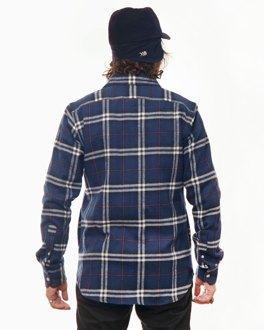 Men 18 Waits Shirts | Woodsman Shirt | Blue Tahoe Flannel