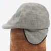 Kids Hopper Hunter | Wool Duckbill Cap | Grey Herringbone Wool