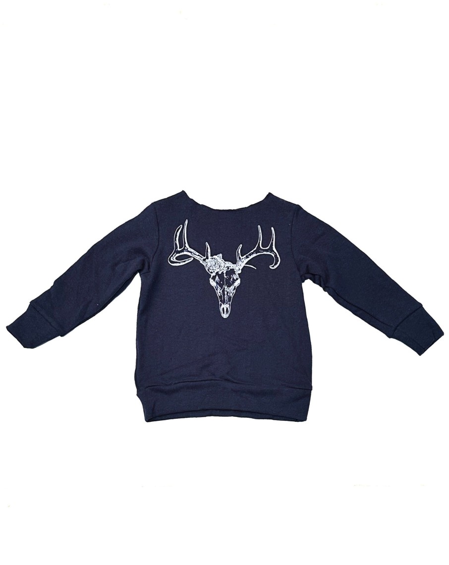 Kids Hopper Hunter | Crew Sweater | Midnight Buck