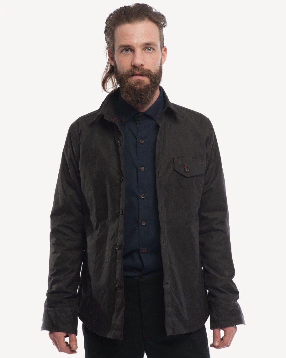 Men 18 Waits Jackets | The Weekender | Black Waxed Cotton