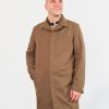 Men 18 Waits Jackets | Classic Trench | Tan Suede Wool