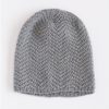 Kids Hopper Hunter | Herringbone Toque | Light Grey Merino Wool