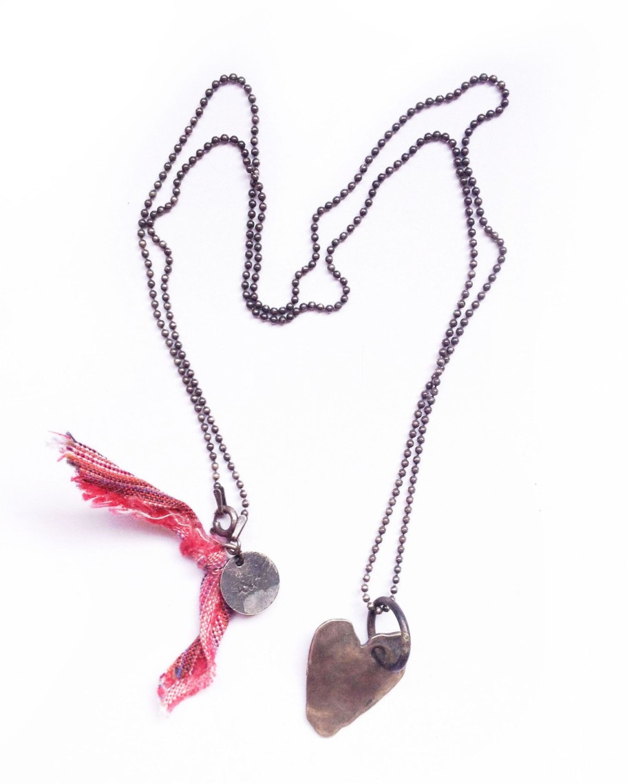 Men 18 Waits Jewelry | Ramblin' Series | Heart Necklace | Blackened