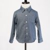 Kids Hopper Hunter | Long Sleeve Shirt | Navy Herringbone Flannel